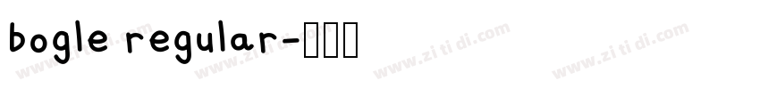 bogle regular字体转换